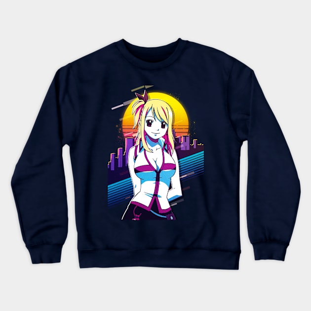 Lucy Heartfilia Fairy Tail Crewneck Sweatshirt by 80sRetro